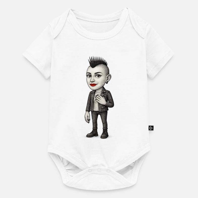 Mohawk Punker - Baby Premium Kurzarmbody - Weiß