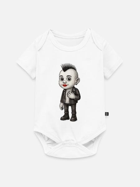 Punker Child - Baby Premium Kurzarmbody - Weiß