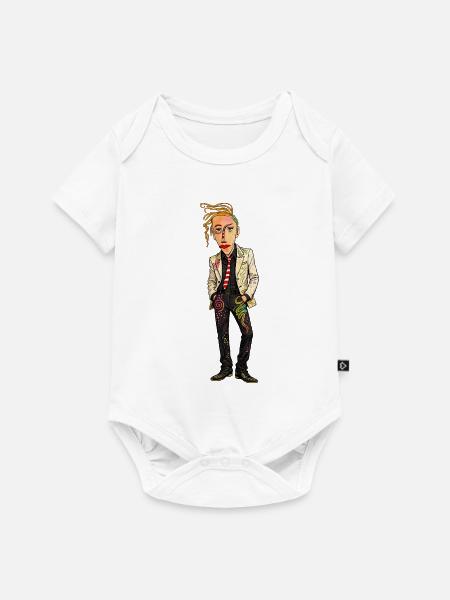 Punk-Anzug Portrait - Baby Premium Kurzarmbody - Weiß