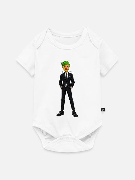 Bunter Anzugträger Portrait - Baby Premium Kurzarmbody - Weiß