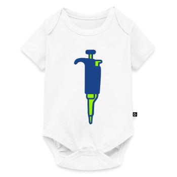 Labor Pipette Wissenschaft Icon - Baby Premium Kurzarmbody - Weiß - Vorne