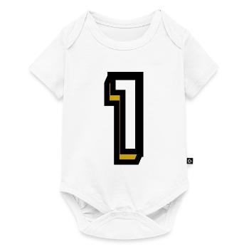 1 JAHR. 1. JUBILÄUM. GEBURTSTAG 1 JAHR - Baby Premium Kurzarmbody - Weiß - Vorne