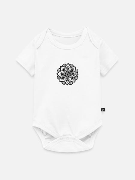 Mandala - Baby Premium Kurzarmbody - Weiß