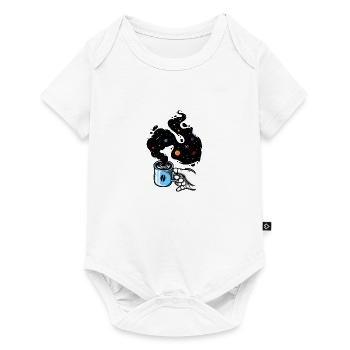 Astronaut - Handbecher Kaffeeraum - Baby Premium Kurzarmbody - Weiß - Vorne