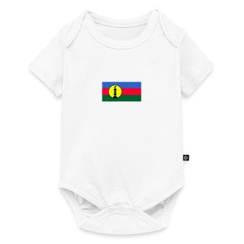Drapeau indépendantiste Kanak - Body à manches courtes Premium Bébé - blanc - Devant