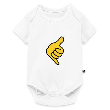 Emoji Cool Skizze Farbe - Baby Premium Kurzarmbody - Weiß - Vorne