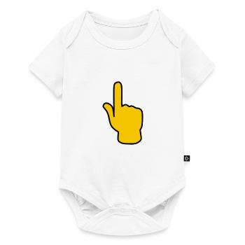 Emoji afficher la couleur de l’esquisse supérieure - Body à manches courtes Premium Bébé - blanc - Devant