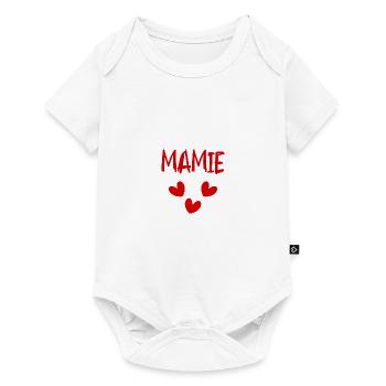 MAMIE. FÊTE DES MÈRES. BONNE FÊTE MAMIE. JE T'AIME - Body à manches courtes Premium Bébé - blanc - Devant