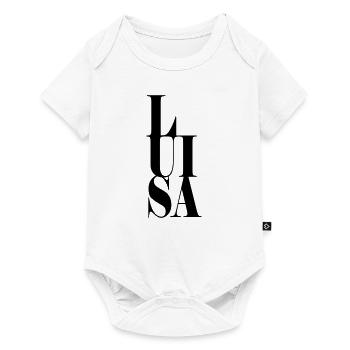 Luisa Name Vorname Moderne Schrift Wort Art - Baby Premium Kurzarmbody - Weiß - Vorne