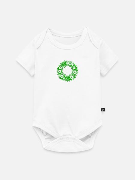 Blumenkranz - Baby Premium Kurzarmbody - Weiß