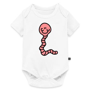 Wurm - Baby Premium Kurzarmbody - Weiß - Vorne