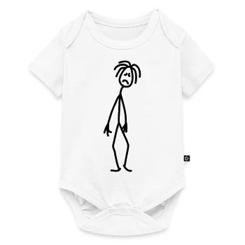 Sad unfortunate stick figure depressed - Baby Premium short-sleeve bodysuit - white - Front
