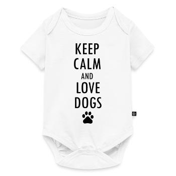 GARDER CALME ET AMOUR CHIENS chien amoureux des chiens - Body à manches courtes Premium Bébé - blanc - Devant