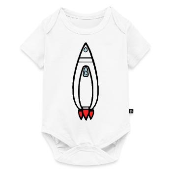 Vecteur de vol spatial spatial de fusée spatiale - Body à manches courtes Premium Bébé - blanc - Devant