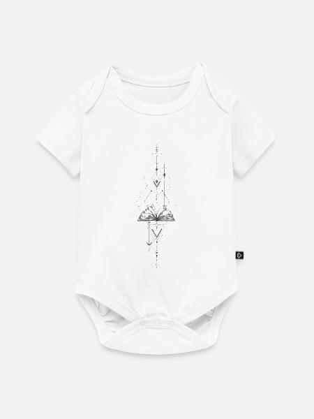 Buch Geometrie - Baby Premium Kurzarmbody - Weiß