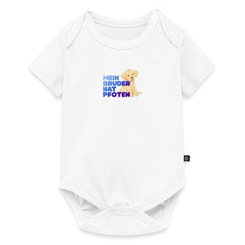 mein Bruder hat Pfoten - Baby Premium Kurzarmbody - Weiß - Vorne