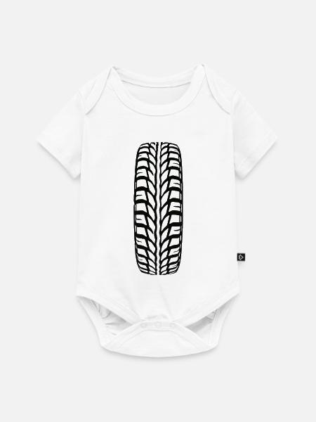 Reifentread Rillenmuster - Baby Premium Kurzarmbody - Weiß
