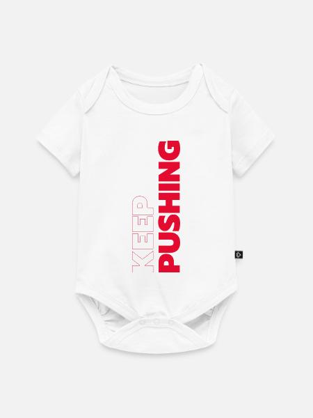 weiter pushen - Baby Premium Kurzarmbody - Weiß
