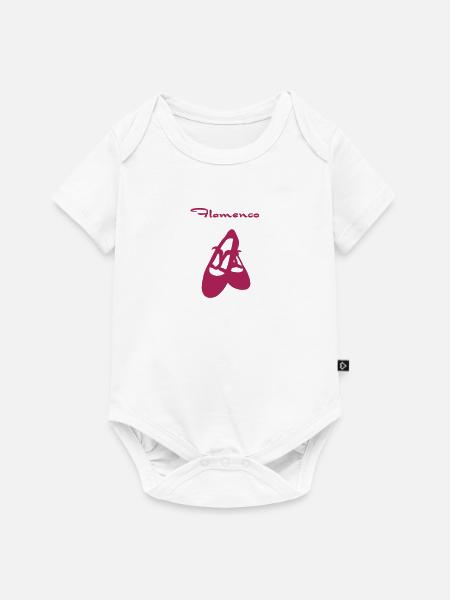 Flamencoschuhe mit Text - Baby Premium Kurzarmbody - Weiß