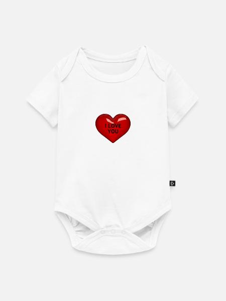 I LOVE YOU - Baby Premium Kurzarmbody - Weiß
