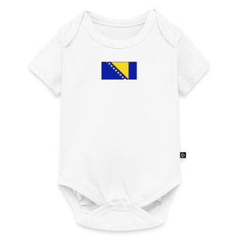 Drapeau de Bosnie-Herzégovine - Body à manches courtes Premium Bébé - blanc - Devant