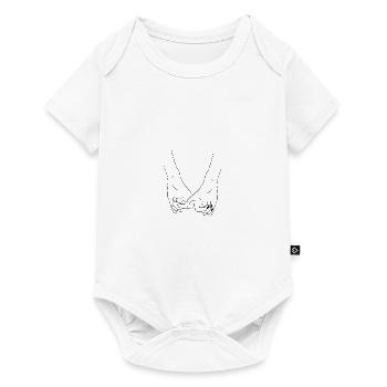 Hand Hands Love Couple - Baby Premium short-sleeve bodysuit - white - Front