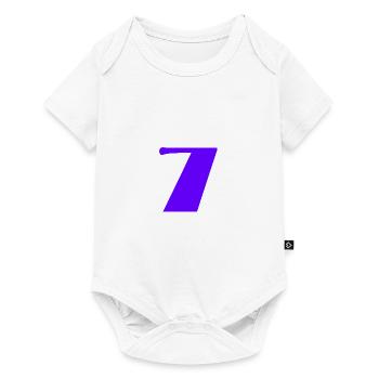 7. 7 ANS. 7e ANNIVERSAIRE. ANNIVERSAIRE 7 ANS - Body à manches courtes Premium Bébé - blanc - Devant