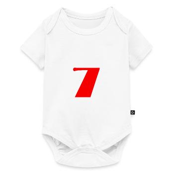 7. 7 ANS. 7e ANNIVERSAIRE. ANNIVERSAIRE 7 ANS - Body à manches courtes Premium Bébé - blanc - Devant