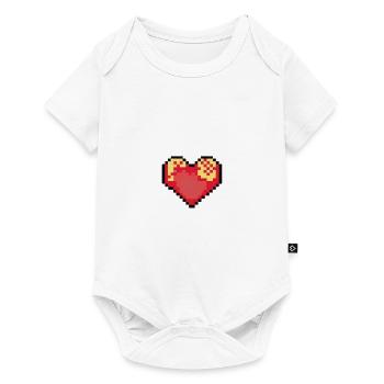Bonheur PixelHeart - Body à manches courtes Premium Bébé - blanc - Devant