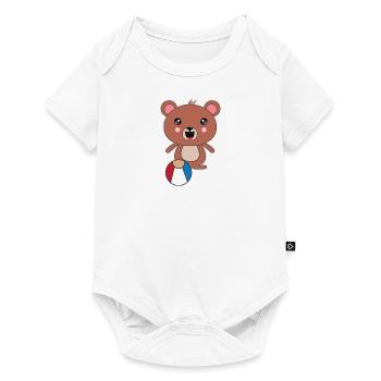 Puba l’ours - Body à manches courtes Premium Bébé - blanc - Devant