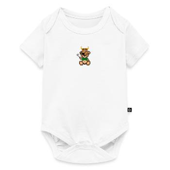 Pixel MiniBear Viking - Baby Premium short-sleeve bodysuit - white - Front