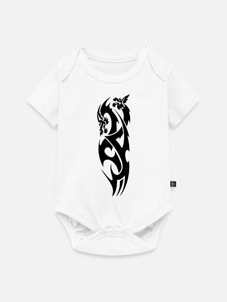tribal dragon - Baby Premium Kurzarmbody - Weiß