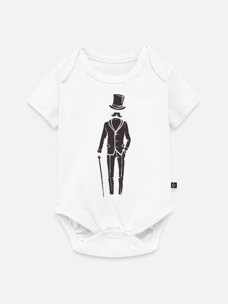 Gentleman im Anzug - Baby Premium Kurzarmbody - Weiß