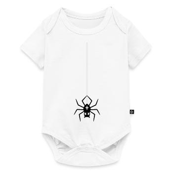 Funny Spider Design - Baby Premium Kurzarmbody - Weiß - Vorne