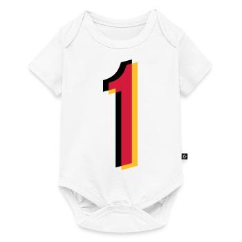 1 Number Germany Jersey Number Black Red Gold - Baby Premium short-sleeve bodysuit - white - Front