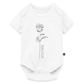 Stoff-Vibe-Logo - Baby Premium Kurzarmbody - Weiß - Vorne