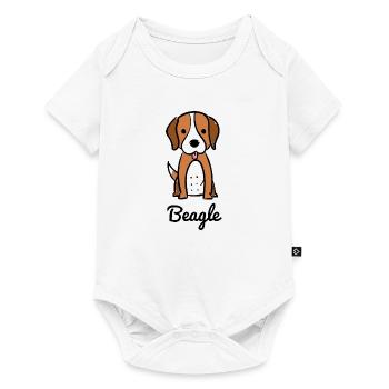 Beagle dog cartoon cartoon character idée cadeau chiens - Body à manches courtes Premium Bébé - blanc - Devant