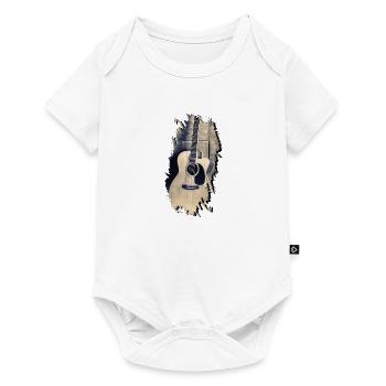 Gitarre Akustik Akustikgitarre Acoustic Guitar - Baby Premium short-sleeve bodysuit - white - Front