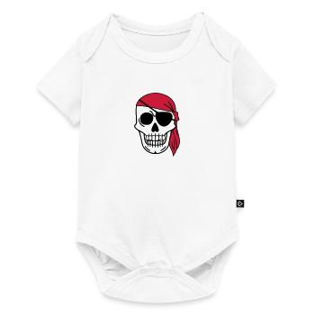 Pirate with Headscarf Sailor Skeleton Skull Head - Baby Premium short-sleeve bodysuit - white - Front