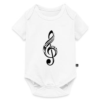 Clef Cool Tattoo Musique Style Tribal - Body à manches courtes Premium Bébé - blanc - Devant