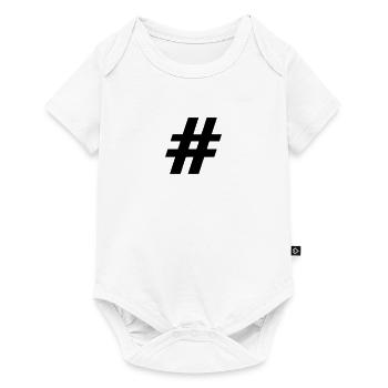 Hashtag personnalisable. - Body à manches courtes Premium Bébé - blanc - Devant