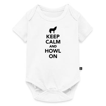 Wolf - Baby Premium Kurzarmbody - Weiß - Vorne