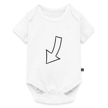 Pfeil Zeichnung Skizze schwarz - Baby Premium Kurzarmbody - Weiß - Vorne