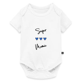 SUPER MAMIE. MAMIE. FÊTE DES MÈRES. BONNE FÊTE - Body à manches courtes Premium Bébé - blanc - Devant