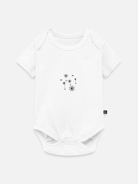 Spinnennetz, spinne, Netze, illustration - Baby Premium Kurzarmbody - Weiß