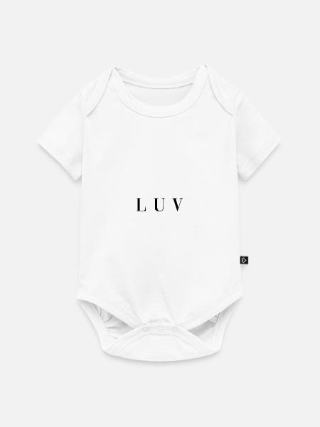 L U V . LOVE :: GESCHENK - Baby Premium Kurzarmbody - Weiß