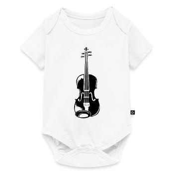 Violon Violon Instrument de musique - Body à manches courtes Premium Bébé - blanc - Devant