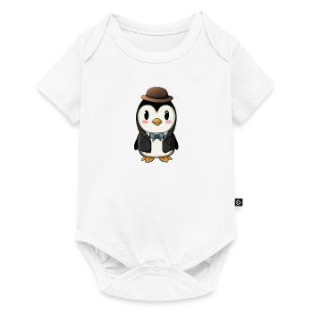 Gentleman Penguin - Baby Premium short-sleeve bodysuit - white - Front