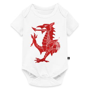 Welsh Dragon Rampant - Baby Premium short-sleeve bodysuit - white - Front