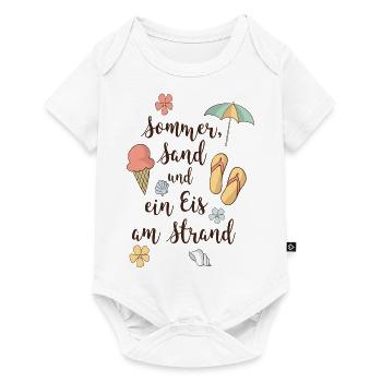 Strand - Baby Premium Kurzarmbody - Weiß - Vorne